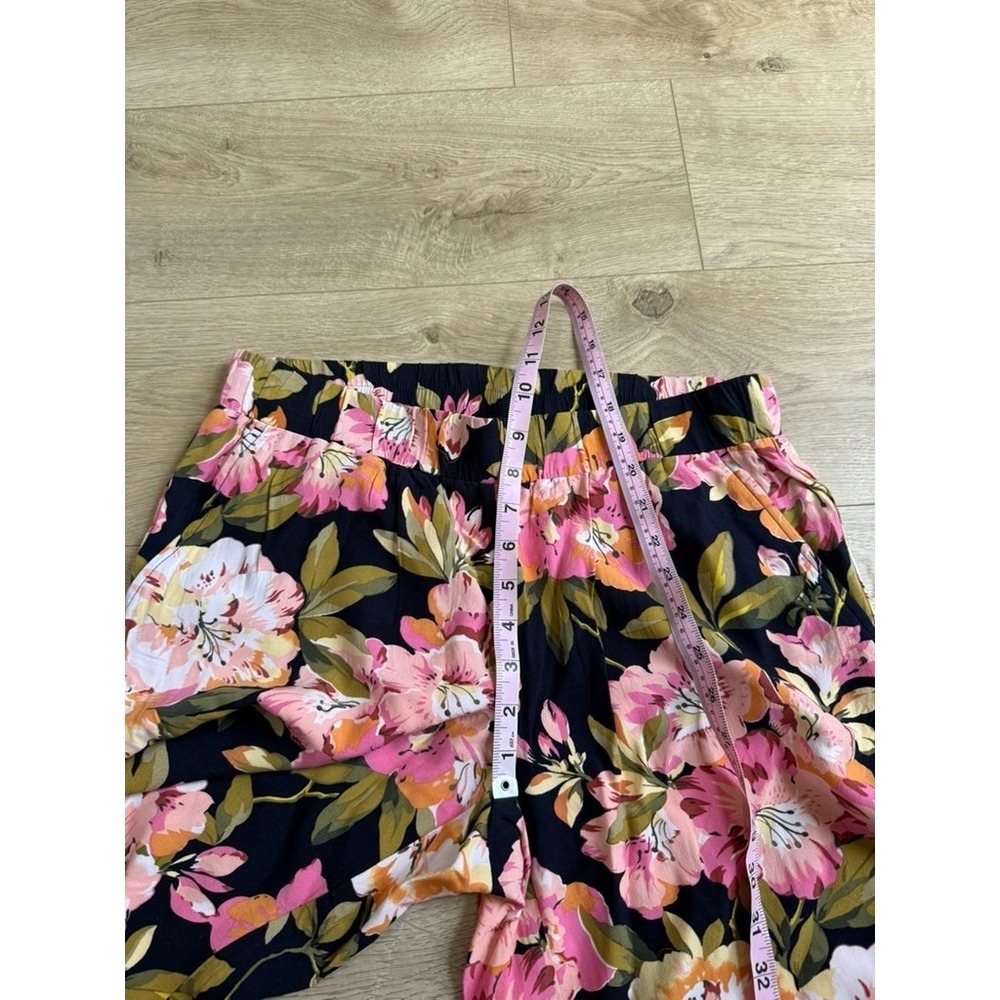 NWOT Ann Taylor Loft Wide Leg Botanical Floral Flowy Pants boho coastal size S - Picture 7 of 11